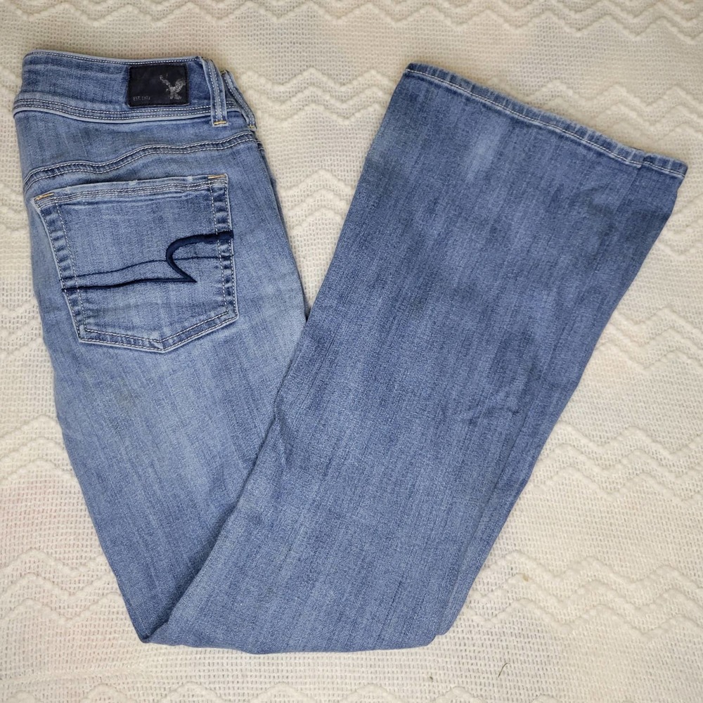 American Eagle Kick Boot Sz 4s Jeans Stone Wash
